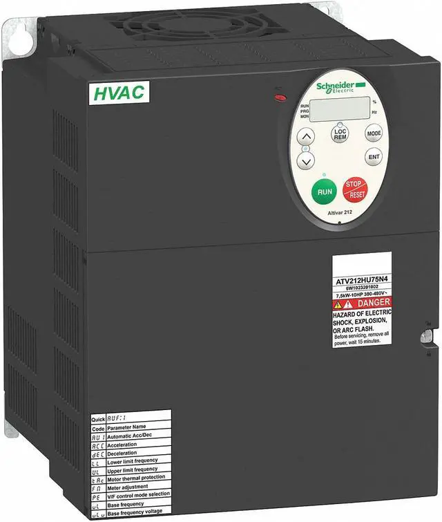 Alt view image 2 of 3 - SCHNEIDER ELECTRIC ATV212HU75N4 Variable Frequency Drive, 10 HP, 400-480V,