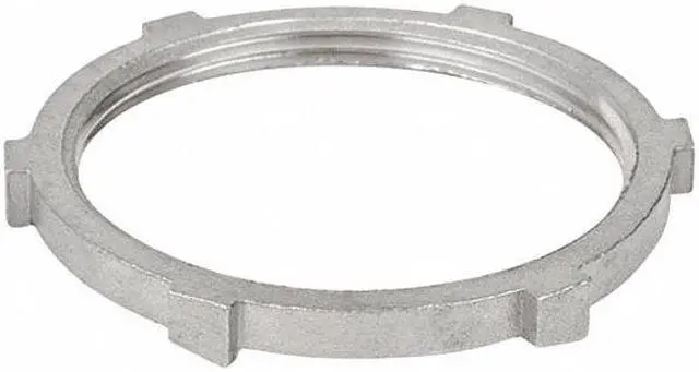 Alt view image 2 of 2 - CALBRITE S64000LN00 IMC Locknut, 4 in, Threaded, 316 Stainless Steel, Polished