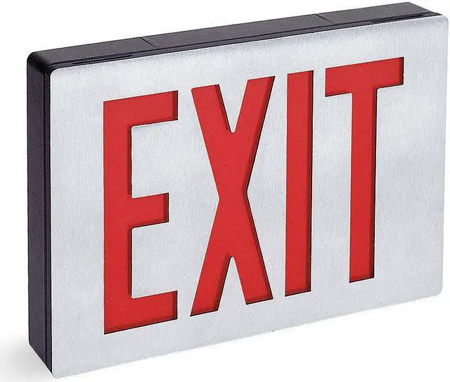 Main image of LITHONIA LIGHTING LE S 2 R ACUITY LITHONIA Cast Aluminum LED Exit Sign