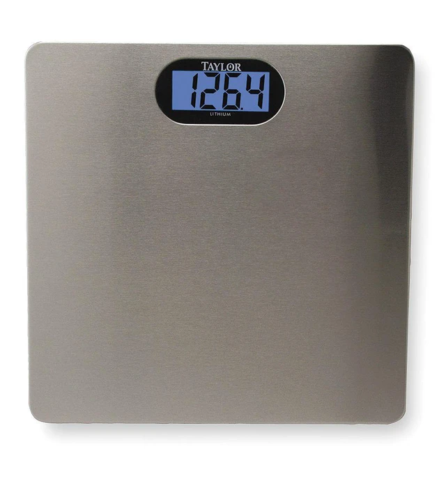 Alt view image 2 of 2 - TAYLOR 74074102 LCD Bath Scale, 180kg/400 lb. Cap., 0.09kg/0.2 lb. Graduations