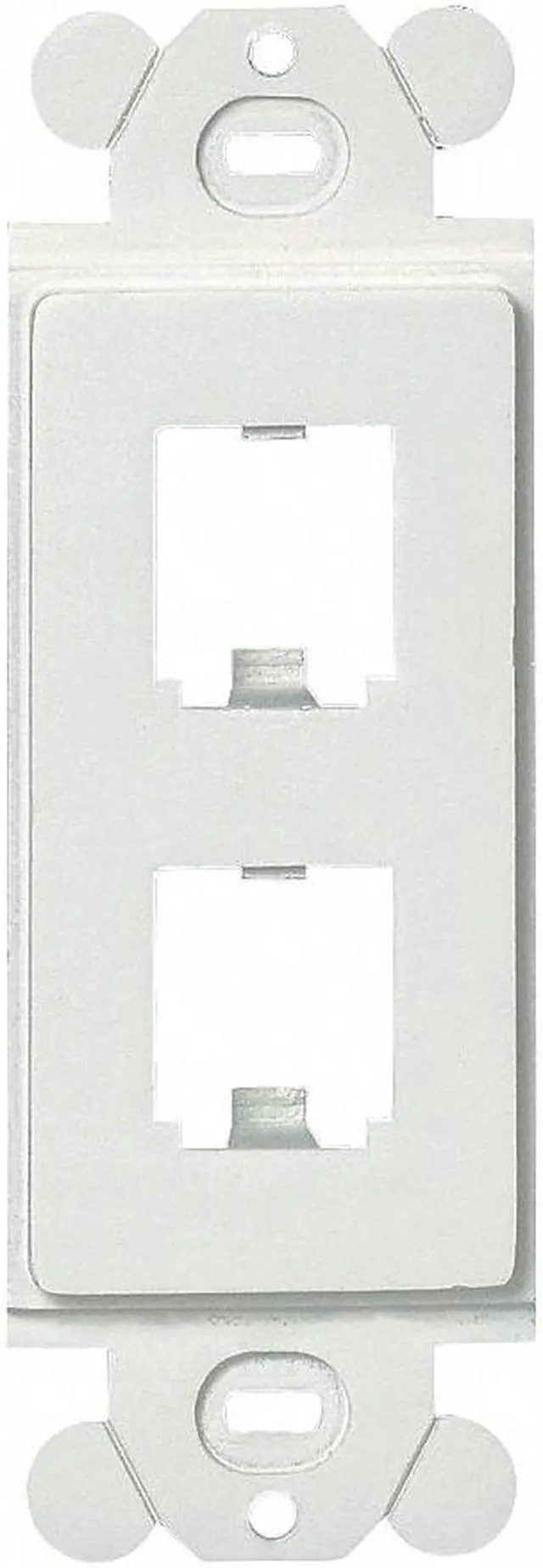 Alt view image 3 of 9 - PANDUIT CFG2WH GFCI Module Frame,Mini Com,2 Port,White