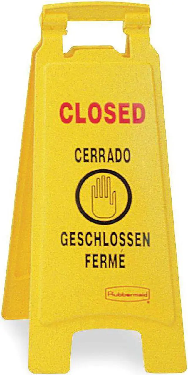 Alt view image 8 of 12 - C-Floor Sign "Closed" - Yellow