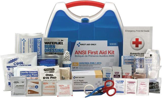 50 Person First Aid Kit, Plastic Case With Dividers - W-225-AN - BRITE  SAFETY