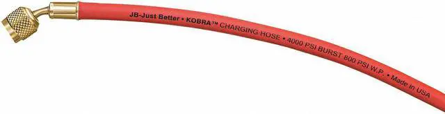 Alt view image 2 of 2 - JB INDUSTRIES CLS-60R High Side Hose,Low Loss,60 In,Red
