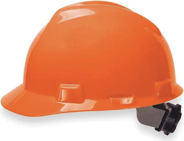Alt view image 2 of 9 - Hard Hat, Front Brim, Slotted, 4 pt. Ratchet, Orange