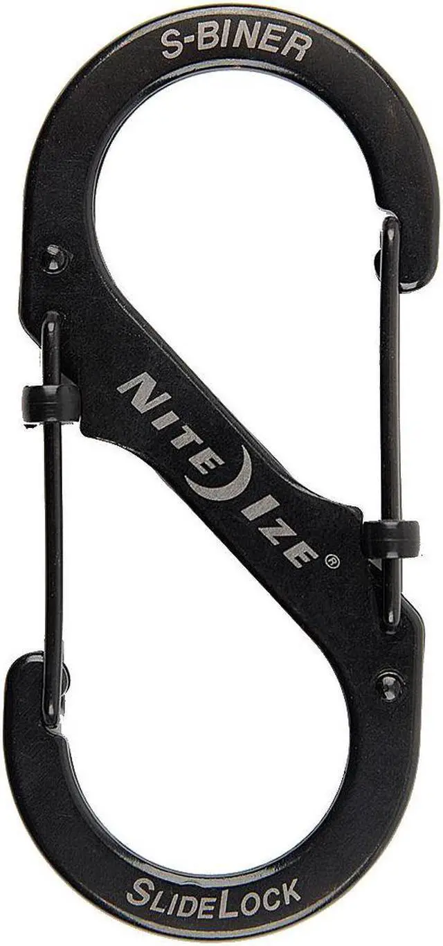 Alt view image 3 of 12 - NITE IZE LSB4-01-R3 Locking Carabiner,3-3/5 In.,Steel,Black