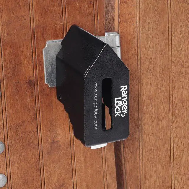 Alt view image 3 of 8 - RANGER LOCK RGET-00 Padlock Guard,Hardened Steel,Blk,5-1/4"L