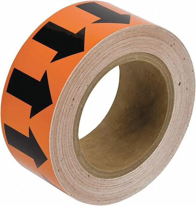 Alt view image 2 of 2 - BRADY 91418 Arrow Tape,Black/Orange,2 In. W