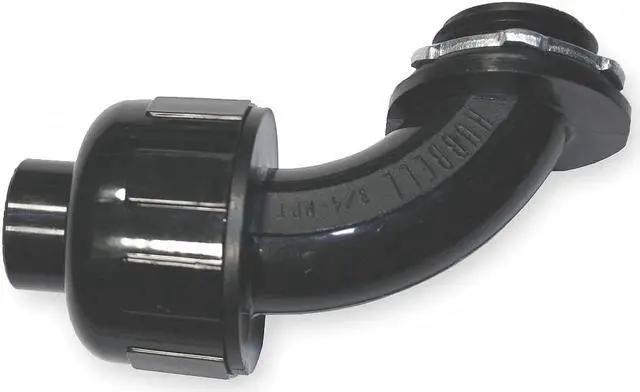 Main image of HUBBELL WIRING DEVICE-KELLEMS P0509NBK Conduit Fitting Connector, 1/2 in,