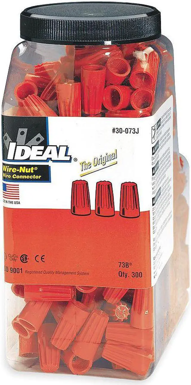 Main image of Wire Connector Nut, 73B, Orange, PK 300
