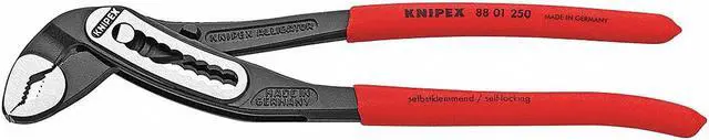 Main image of KNIPEX 88 01 250 SBA 10 in V-Jaw Water Pump Plier Serrated, Plastic Grip