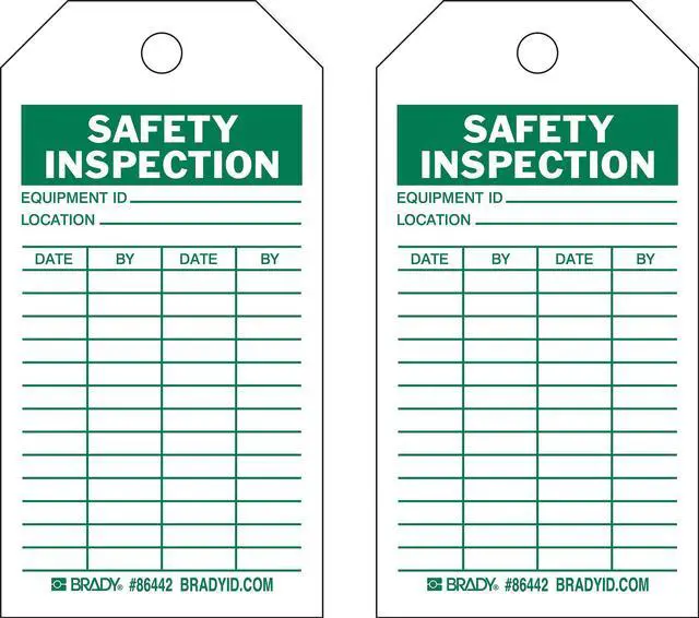 Alt view image 2 of 5 - ZORO SELECT 5KR79 Tag, Safety, Polyester, 3 in H x 5 3/4 in W, White,
