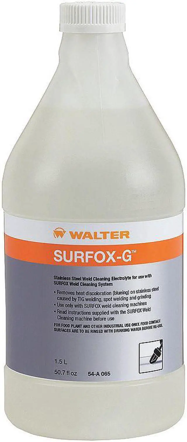 Alt view image 2 of 4 - WALTER SURFACE TECHNOLOGIES 54A065 Weld Cleaning Electrolyte,50.7 oz.