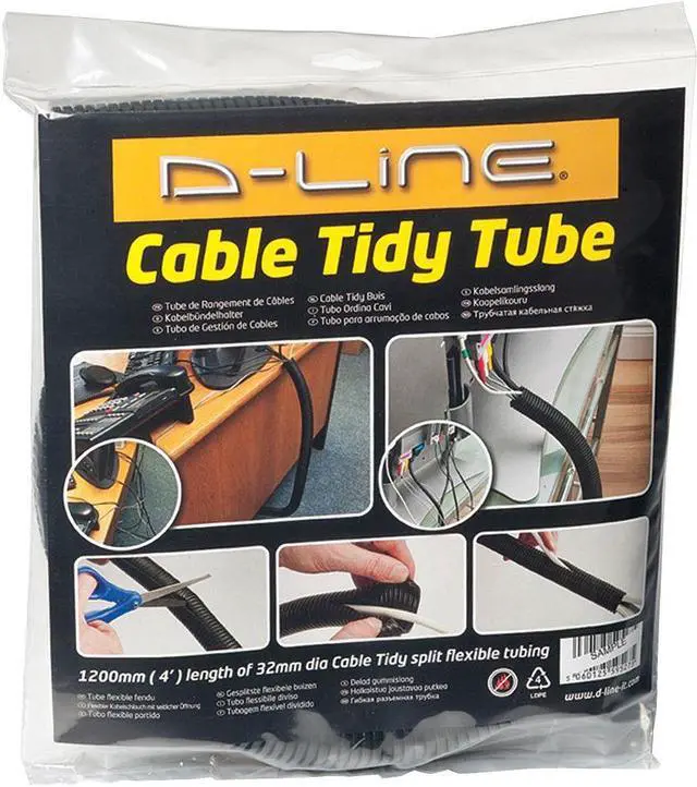 Alt view image 4 of 6 - D-LINE US/CTT1.1/GR Cable Tidy Tube,Black,ABS