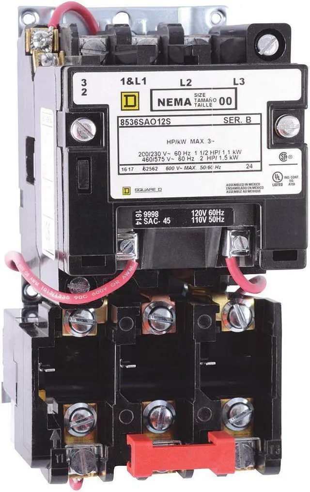 Alt view image 3 of 3 - SQUARE D 8536SCO1V02 Nonreversing Magnetic Motor Starter, No Enclosure NEMA