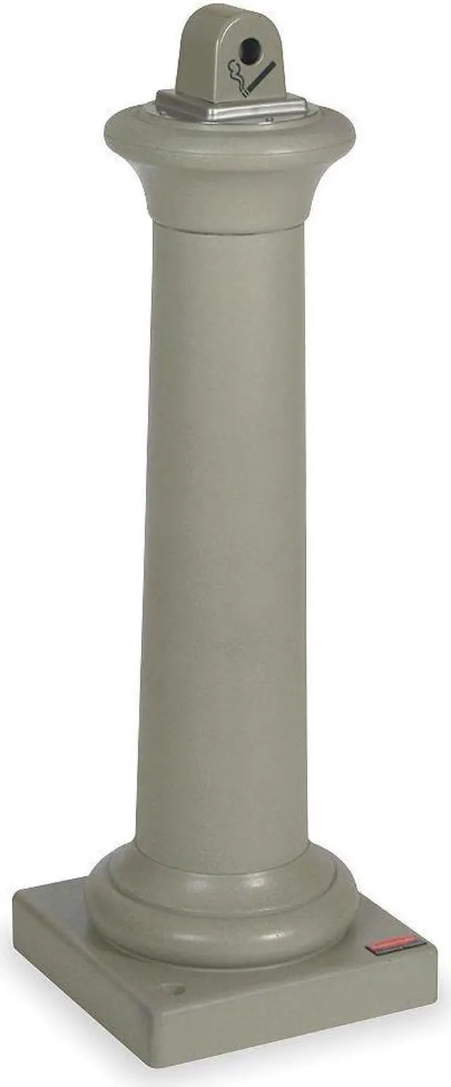 Alt view image 3 of 8 - RUBBERMAID FG9W3000SSTON Cigarette Receptacle,1 gal.,Sandstone