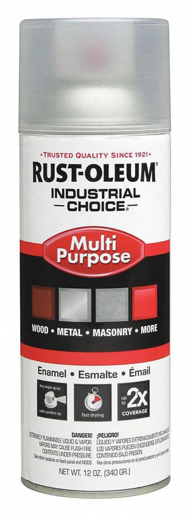 Alt view image 3 of 4 - RUST-OLEUM 1610830 Spray Paint, Crystal Clear, Gloss, 12 oz.