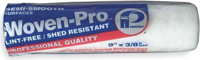 Alt view image 2 of 2 - PREMIER R942 9" Paint Roller Cover, 3/8" Nap, Woven Fabric