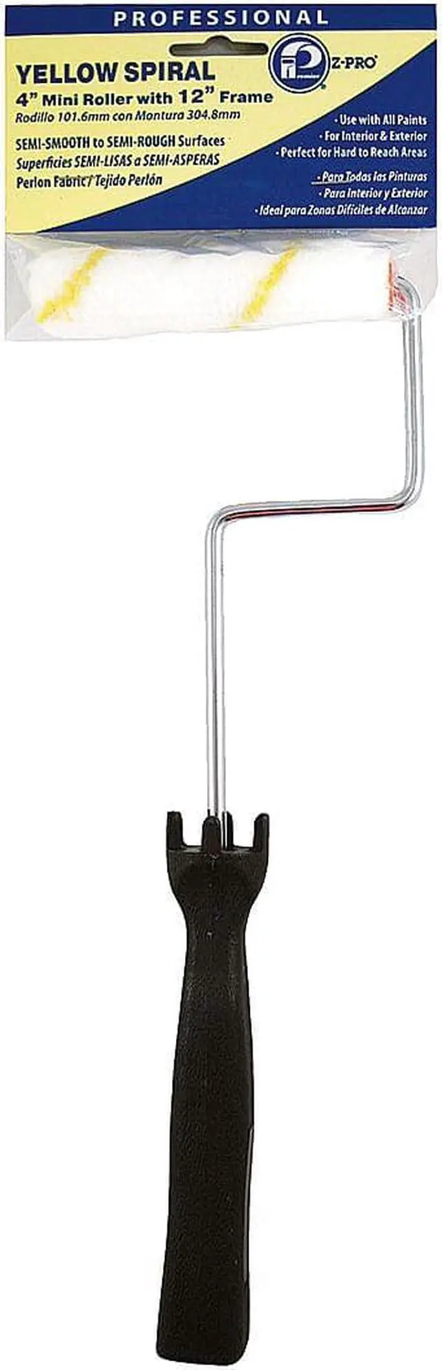 Main image of PREMIER 84012 Mini Paint Roller Frame, Cageless, Plastic Handle, 4" Rollers