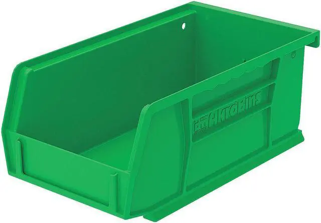Main image of AKRO-MILS 30220GREEN Green Hang and Stack Bin, 7-3/8"L x 4-1/8"W x 3"H