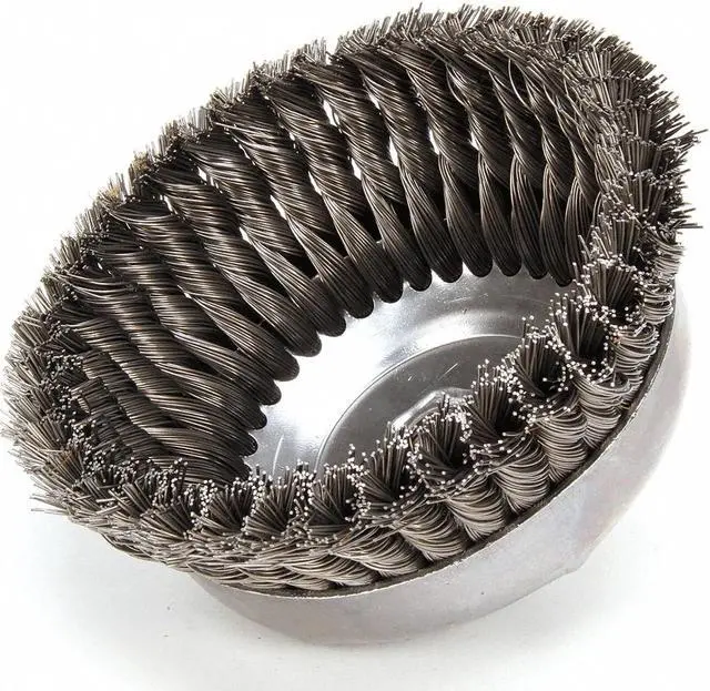 Alt view image 2 of 6 - WEILER 94122 Knot Wire Cup Wire Brush, Threaded Arbor, 6"