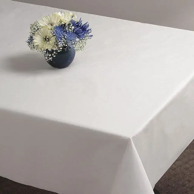 Alt view image 4 of 6 - HOFFMASTER 112010 Table Cover,Plastic,82 In.,White,PK12