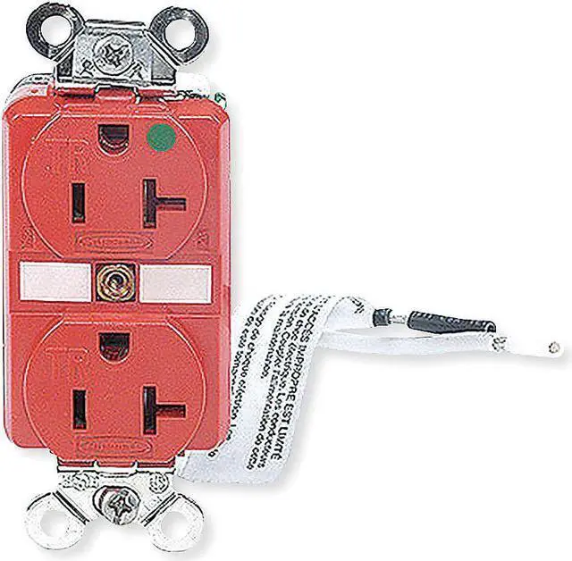 Main image of HUBBELL WIRING DEVICE-KELLEMS HBL8300SGRA Straight Blade Receptacle, 5-20R, 20