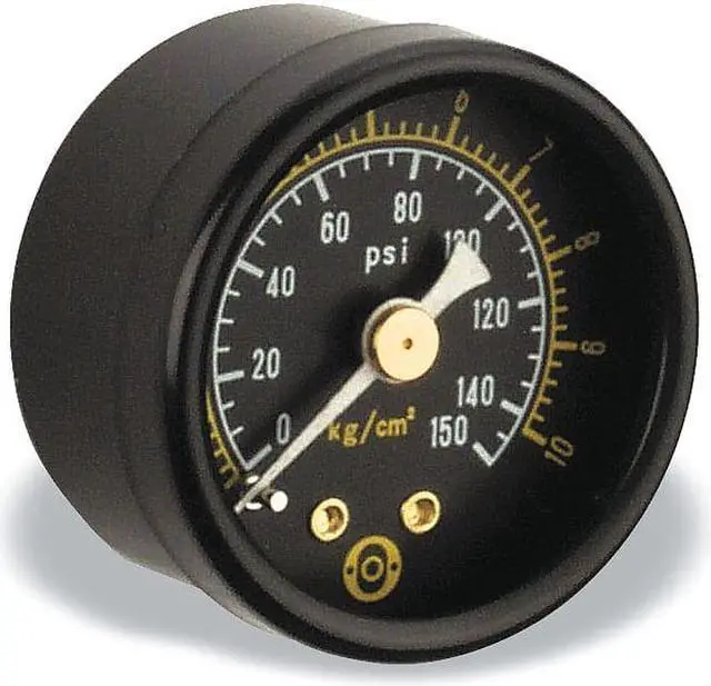 Alt view image 2 of 2 - ARO 100095-160 Pressure Gauge, 0 to 150 psi, 1/8 in MNPT, Steel, Black