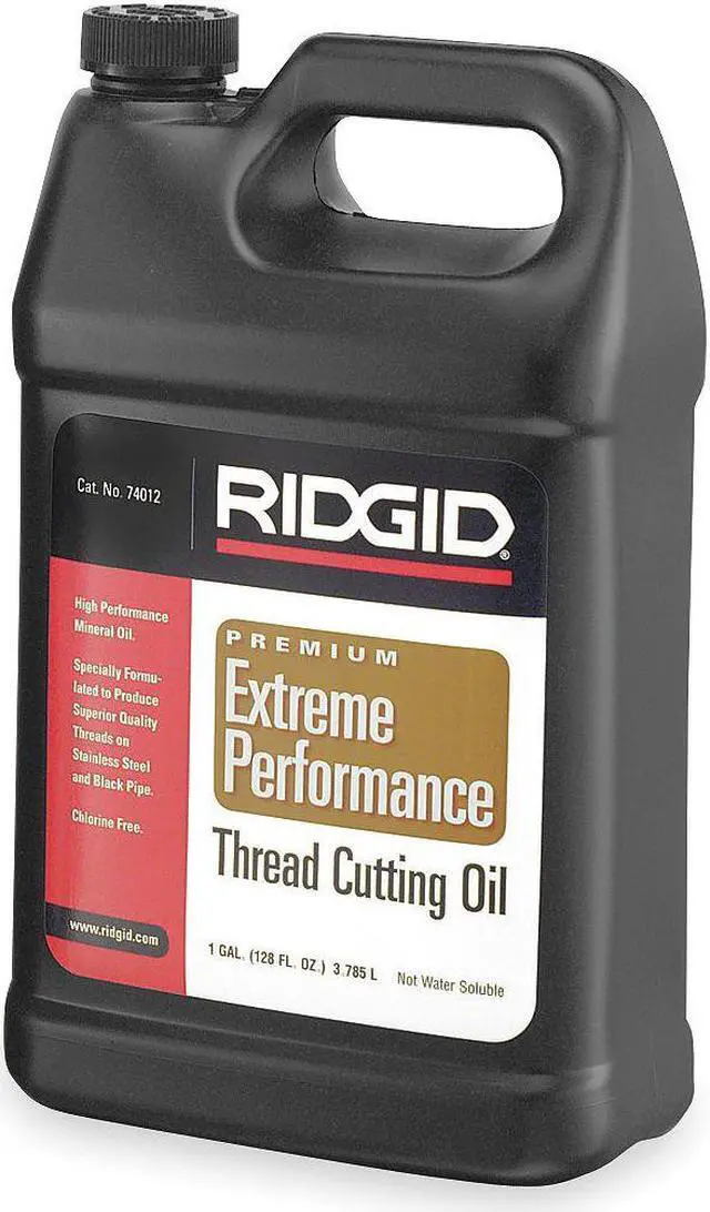 Main image of Ridgid Liquid Cutting Oil, Base Oil : Mineral, 1 gal. Jug Amber   74012