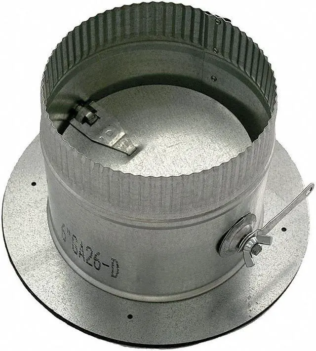 Alt view image 2 of 3 - GREENSEAM GR6POCR6GA26D Duct Collar w/Damper 8 in W, 6 in H