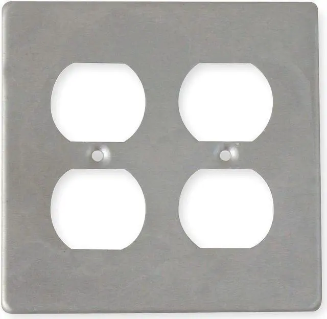 Main image of HUBBELL KILLARK 2FA Weatherproof Cover, 2 Gang, Aluminum, Duplex Receptacle