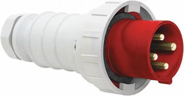 Main image of BRYANT BRY460P7W Pin & Sleeve Plug, 60 A, 480V AC, Three Phase, 3 Pole, IEC