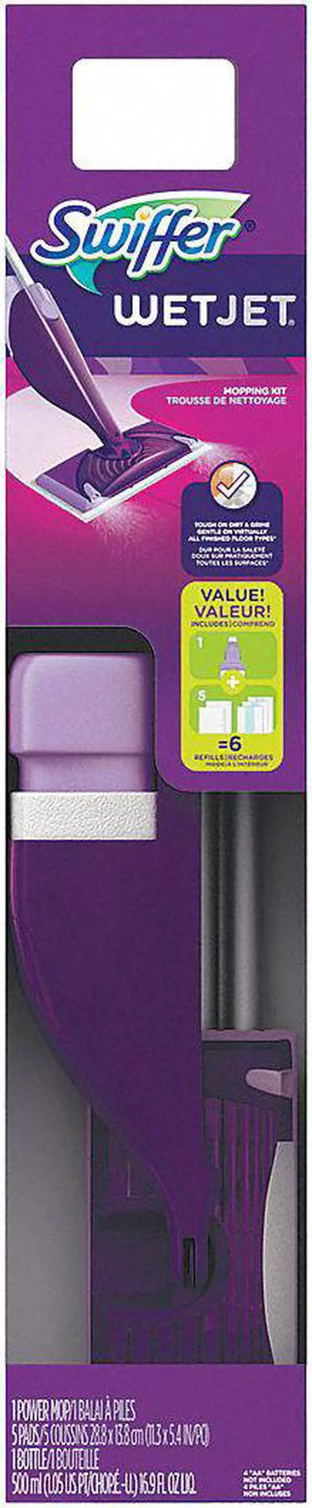 Alt view image 4 of 13 - Wet Jet Starter Kit,19 in. L,PK2 SWIFFER 92811