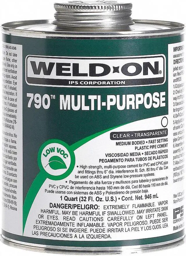 Main image of WELD-ON 13990 Multi-Purpose Clear Medium Bodied 1/2 Pint