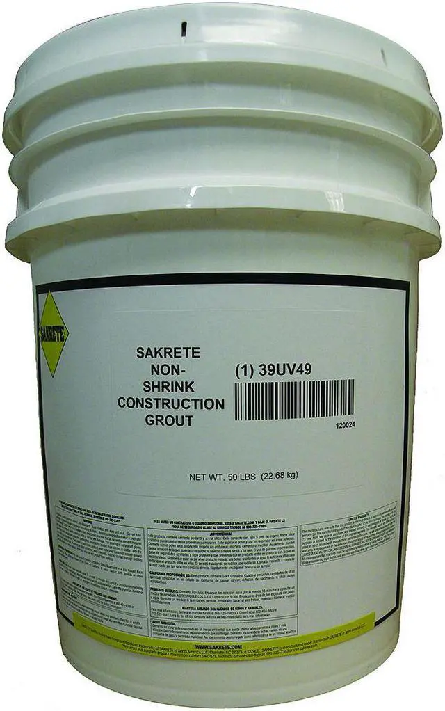 Main image of SAKRETE 120024 Grout, Pail, Gray, Non-Shrink Construction