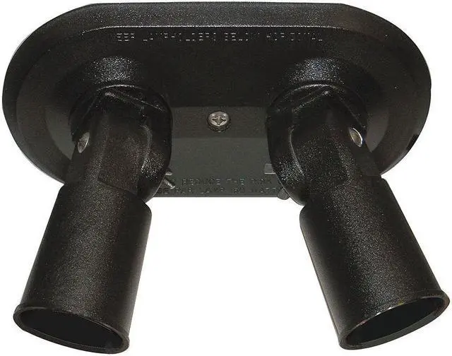 Main image of W F HARRIS LIGHTING 201-BK Lampholder, Double, BlkPAR38, 2-150W