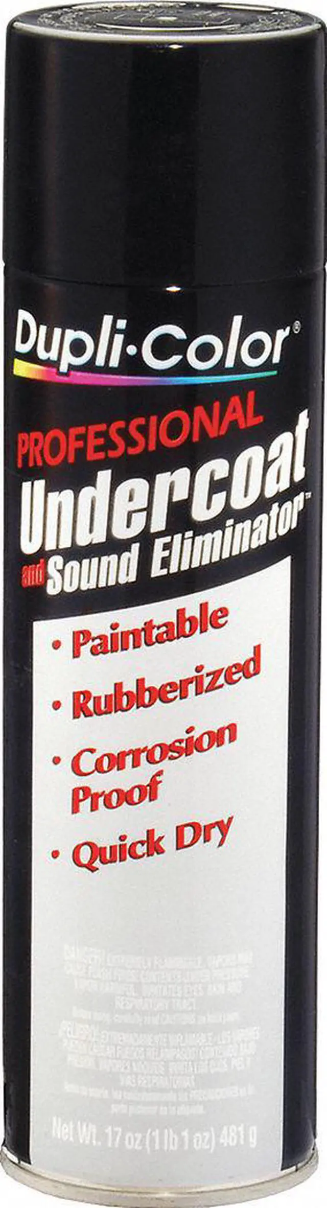 Main image of DUPLI-COLOR EUC10200A Spray Paint, Black, Rubberized, Solvent, 17 oz