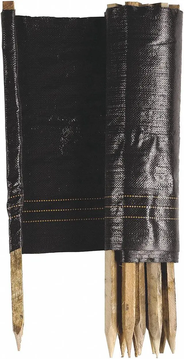 Alt view image 6 of 12 - ZORO SELECT 31900700 3 ft H x 100 ft L Silt Fence, 11 Stakes, Polypropylene,