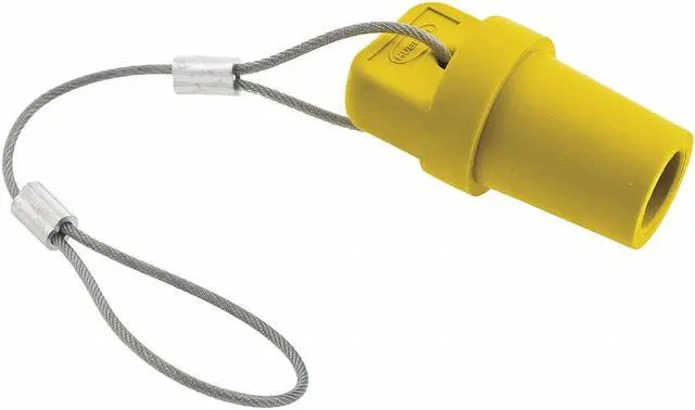 Alt view image 2 of 3 - HUBBELL WIRING DEVICE-KELLEMS HBLMCAPY Single Pole Connector Cover,Male,Yellow