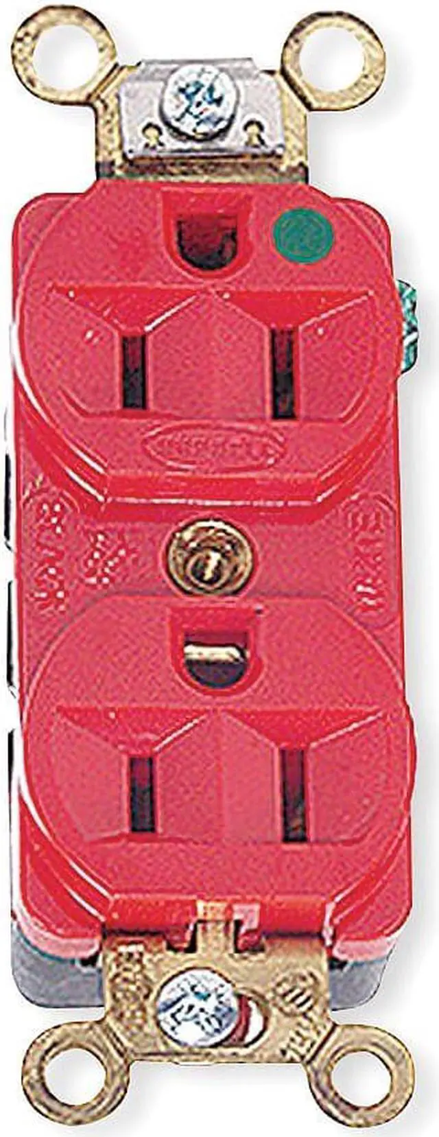 Main image of HUBBELL WIRING DEVICE-KELLEMS HBL8300HRED Straight Blade Receptacle, 5-20R, 20