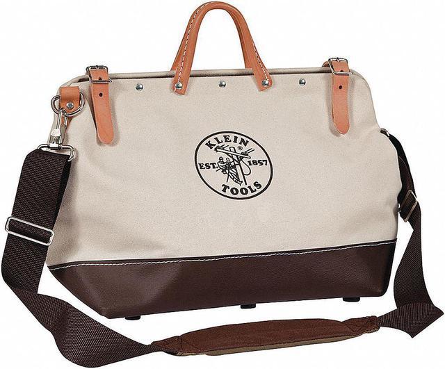 Alt view image 2 of 15 - KLEIN TOOLS 5102-14SP Tool Bag, Brown, Canvas, 10 Pockets