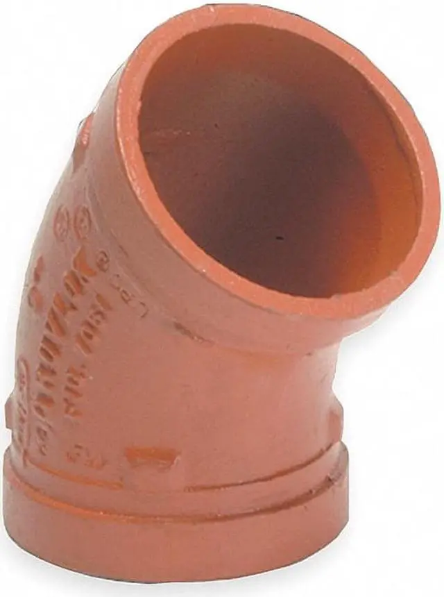 Main image of GRUVLOK 0390014868 Elbow, 45 Degrees,4",Iron,1000 psi