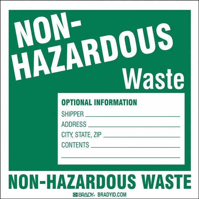 Alt view image 2 of 2 - BRADY 121154 Hazardous Waste Label,Vinyl,PK100