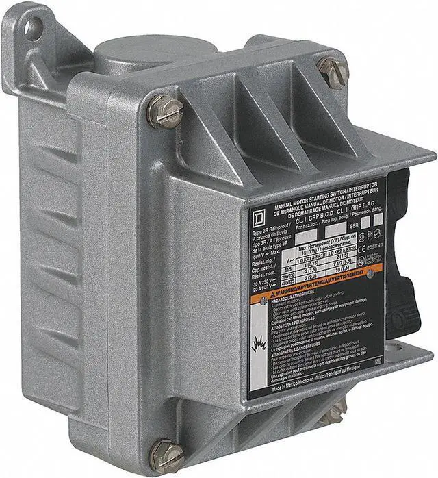 Main image of SQUARE D 2510KR2 Manual Motor Switch, NEMA, 600VAC, 2P, M-0