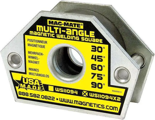 Alt view image 2 of 2 - MAG-MATE WS11094x2 Magnetic Weld Square,4-3/8x3in,110lb