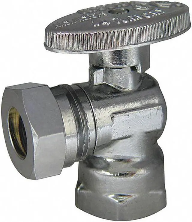 Main image of Kissler & Co 1/4-Turn Stop,Angle,1/2 Inx1/2 In  88-9235