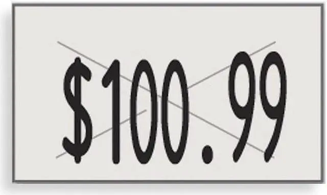 Main image of GARVEY 90948 Pricing Labels,1-Line,White,PK16
