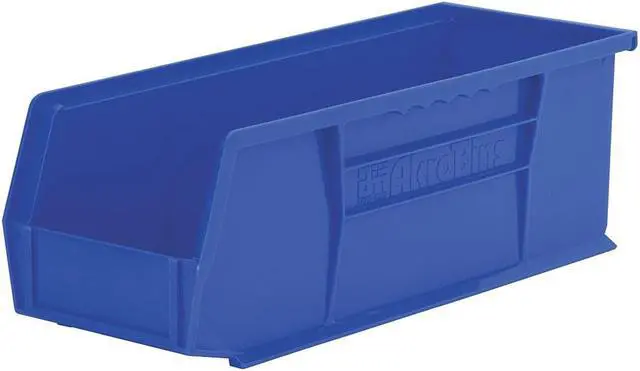 Alt view image 2 of 8 - AKRO-MILS 30234BLUE Hang & Stack Storage Bin, Plastic, Blue, 5 in H, 5 1/2 in