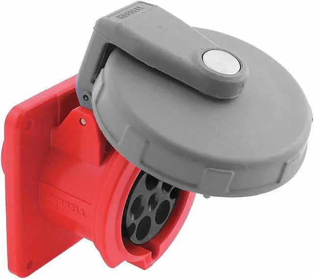 Main image of HUBBELL WIRING DEVICE-KELLEMS HBL560R7W IEC Pin and Sleeve Receptacle,60A,480V