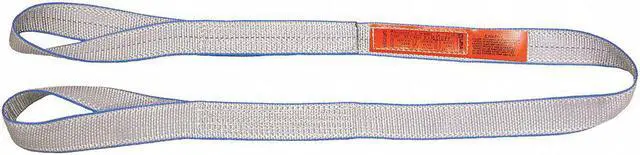 Main image of LIFT-ALL EE2801TTX2 Web Sling, Type 4, 2 ft L, 1 in W, Polyester, Silver